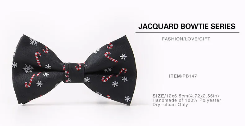 Natal bowtie 6 cores 7 * 12 cm bowknot X-mas gravata borboleta poliéster dos homens gravata acessórios para presente de natal