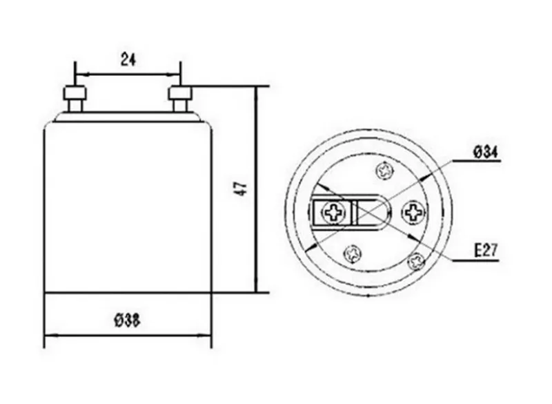 GU24 naar E27 lampvoet houder socket adapterGU24 mannelijk naar E27 vrouwelijk converter voor led-lampen3982627