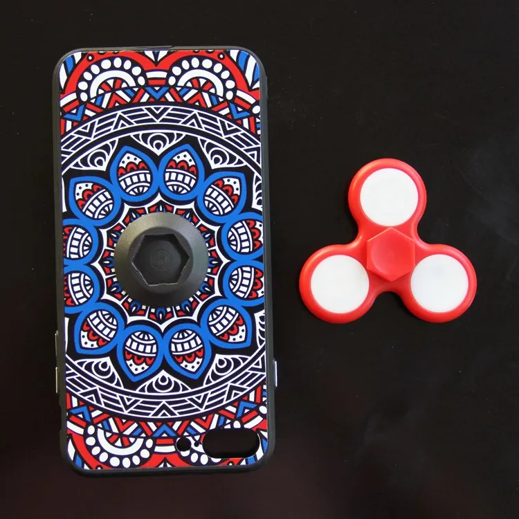 Fidget spinner Phone Cases этнический стиль Finger Spinner Phone Case shell для iPhone 6 / 6S / 6 Plus/7 / 7Plus задняя крышка телефона