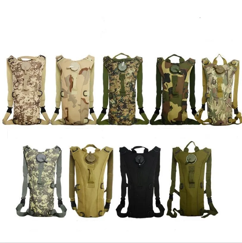 camouflage Portable Water Bag Pouch knapsack tactical backpack Bike Bicycle water bladders Backpacks Camping Hiking Hydration Packs pouch