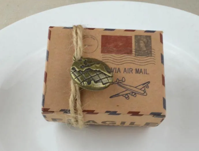 Rifrpha 100 PZ ini Sacchetto di Carta Kraft arrone Vintage Busta di