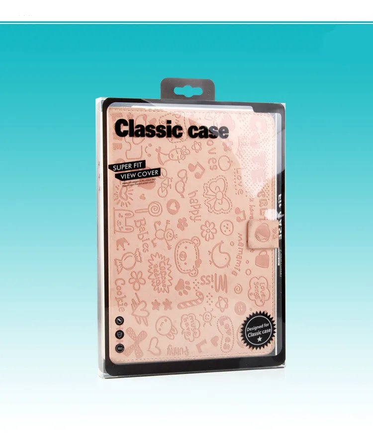 wholesale Retail Fashion Simple Case PVC Packaging Box for ipad mini Leather Case 8 inch Tablet Cover Package