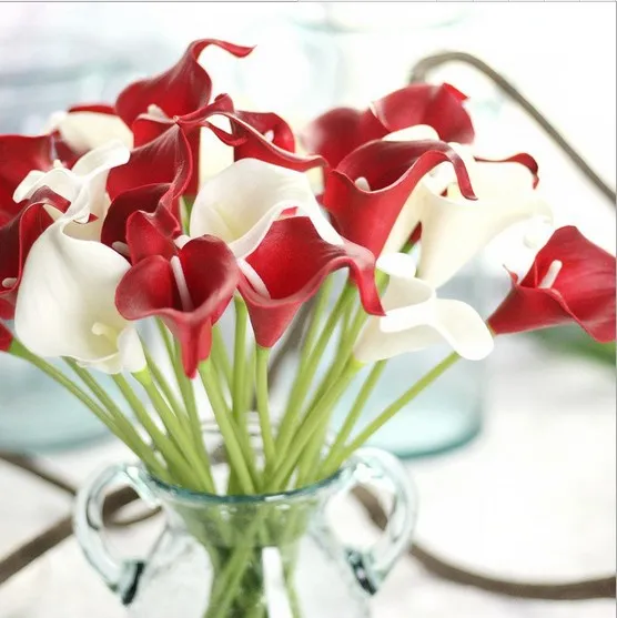 Calla Lily Flower 34cm Home Garden Decor Party Fake Flowers Decorations de mariage 10 couleurs pour le choix 7614910