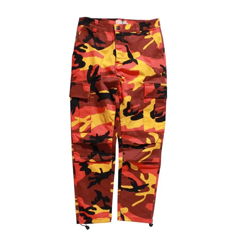 Camouflage Men`s Cargo Pants Full Length 2017 Spring Multy Camo Hip Hop Pants Men Women Streetwear Toursers Men 
