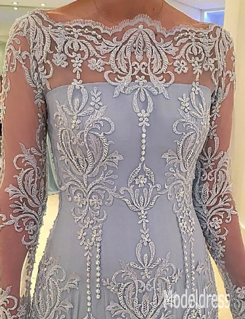 2020長袖の正式な花嫁のドレスオフショルダーアップリケレース真珠のマザードレスイブニングガウンプラスサイズカスタマイズ