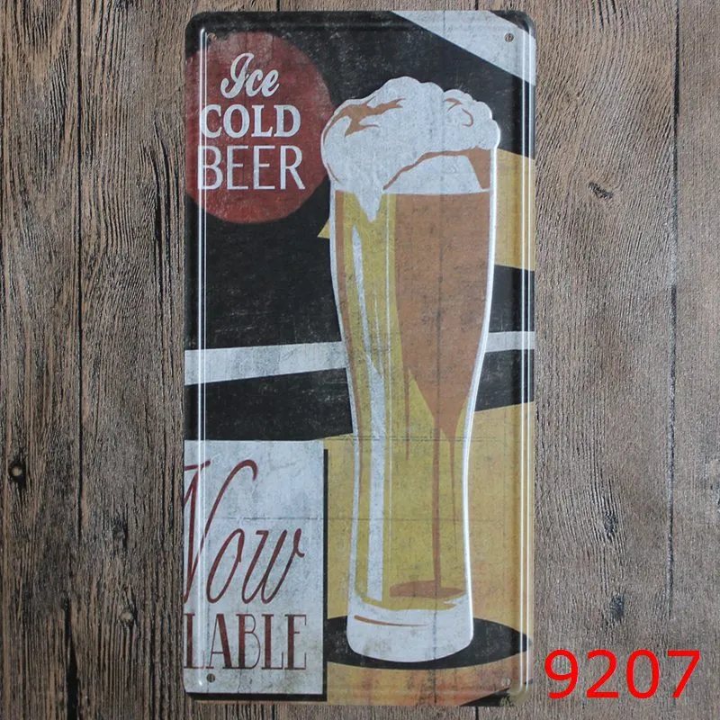 Gelo cerveja cerveja cooktail Car Placa de Metal Do Vintage Decoração Da Casa Do Vintage Sinal Da Lata Bar Pub Cafe Garagem Decorativa sinal de Metal 30 * 15 cm