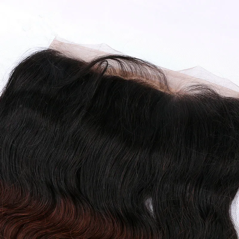 9a cabelos peruanos 1b427 mel loira ombre 360 banda de renda de renda ondas frontal onda de renda cheia pré -arrancada 360 fechamento de renda 5802182