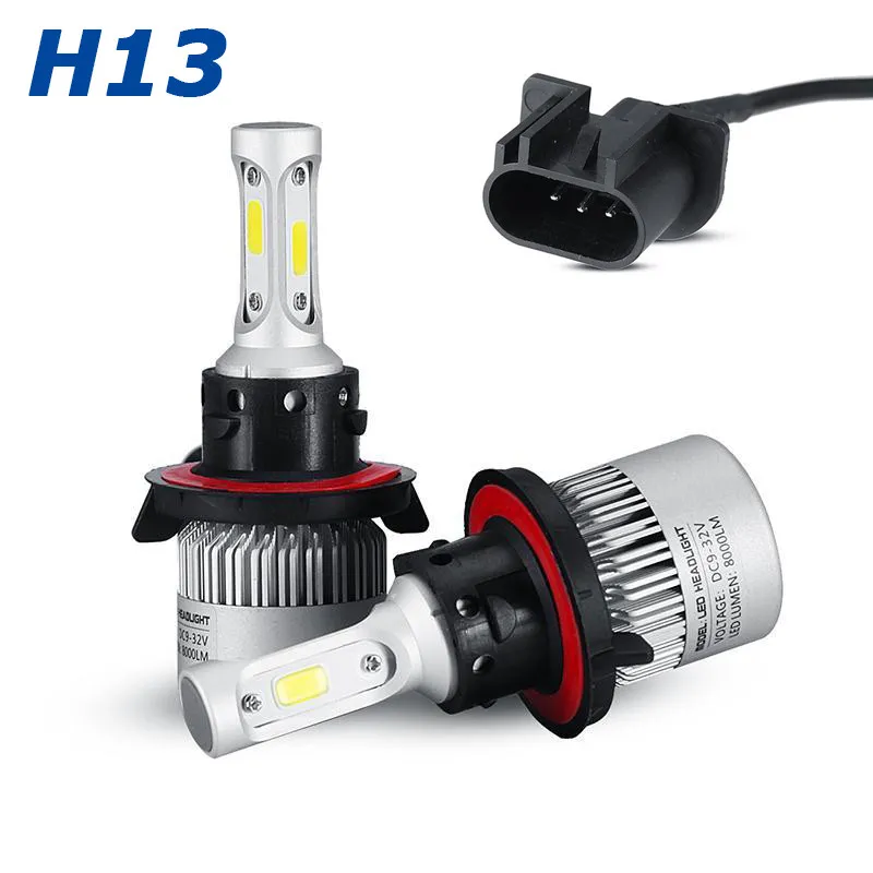 S2 H4 H7 H13 H11 H1 9005 9006 H3 9004 9007 9012 COB phare LED 72W 8000LM ampoule de faisceau haut et bas tout en un lampe Automobile 6500K 18881081