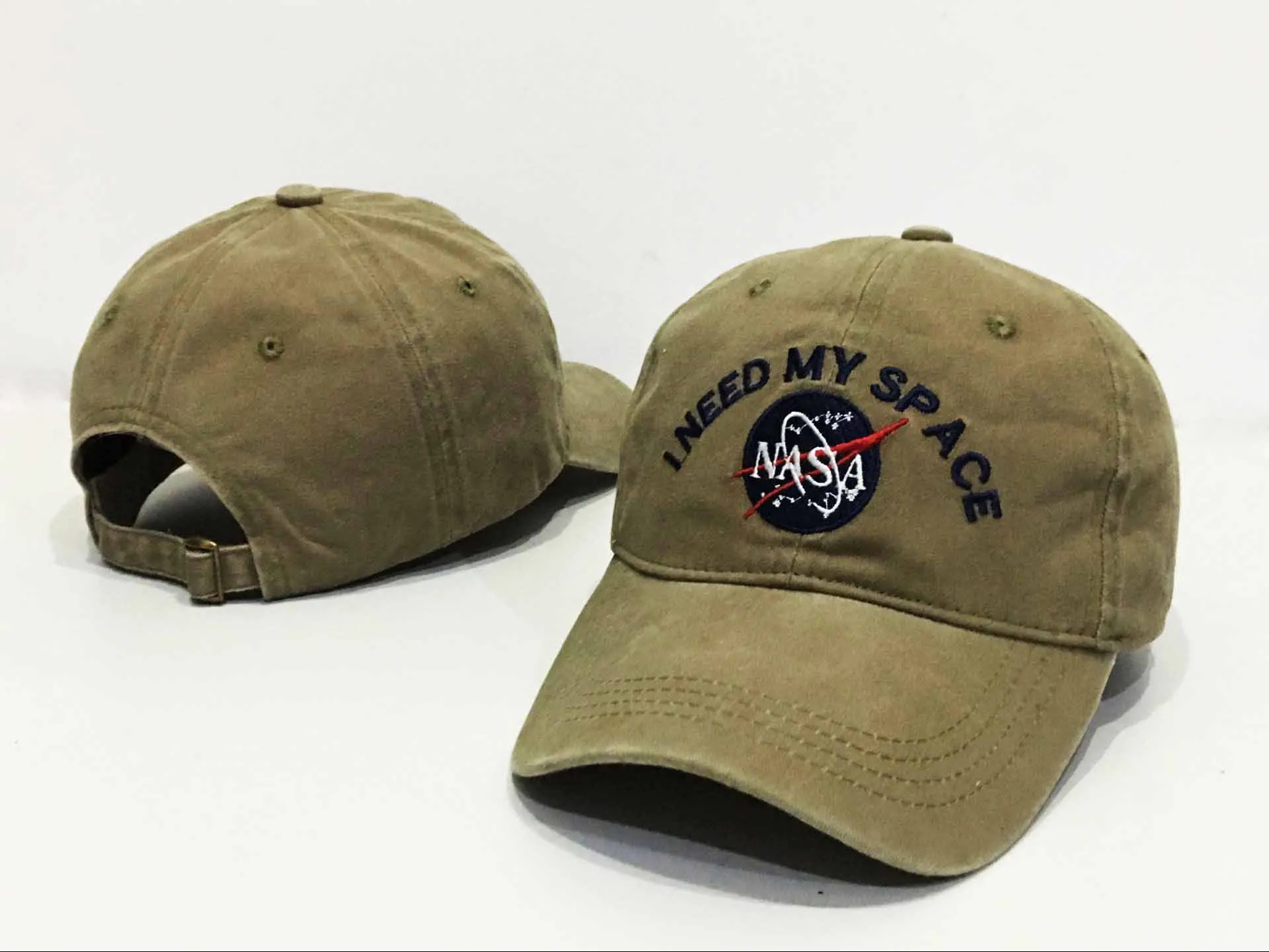 Partihandel Bone Men Women NASA Jag behöver mitt utrymme 6 Panel Snapback Caps Fashion Hip Hop Casquette Gorra Baseball Hats Strapback