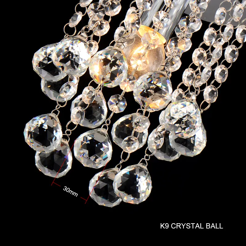 Luxury crystal chandelier lighting meerosee lighting Chrome lustre fixtures MD3038 D150mm H230mm Newest Fashion
