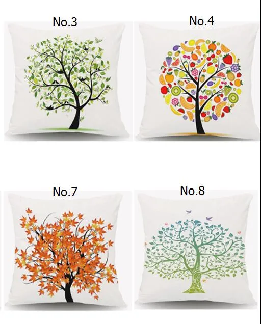 Flanel Moderne Minimalistische Kussen Vier Seizoenen Tree Tree of Life Olive Tree Digital Printing Flanel Pillow Cushion Sofa Kussensloop