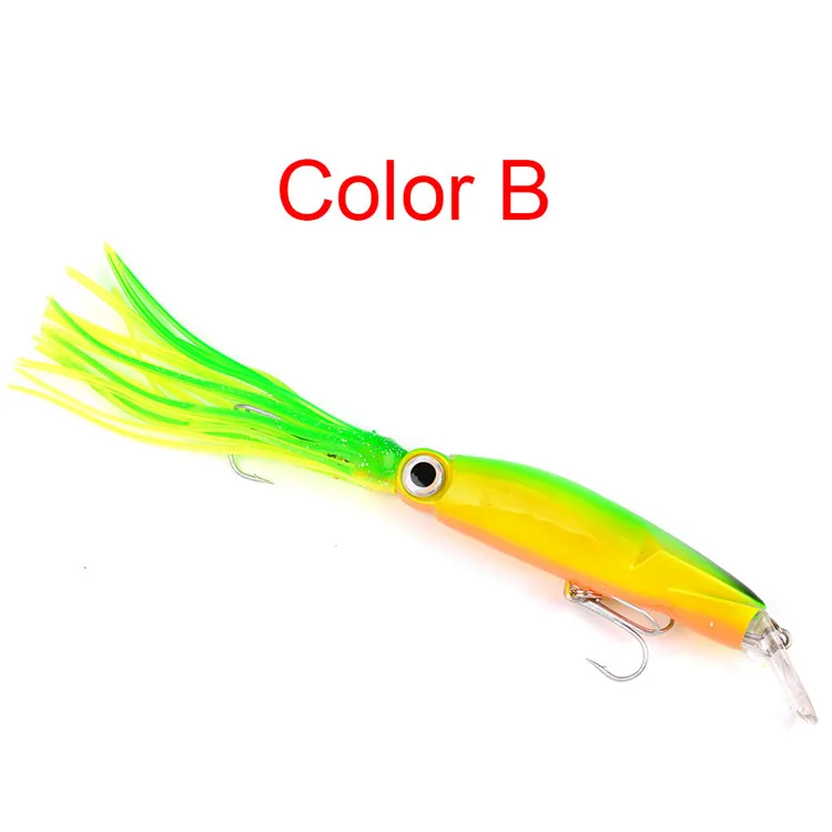 Hot Squid jigs hooks Buzzbait lure 14cm 40g Durable Plastic Sleeve-Fish Fishing bait Power fishing tackle