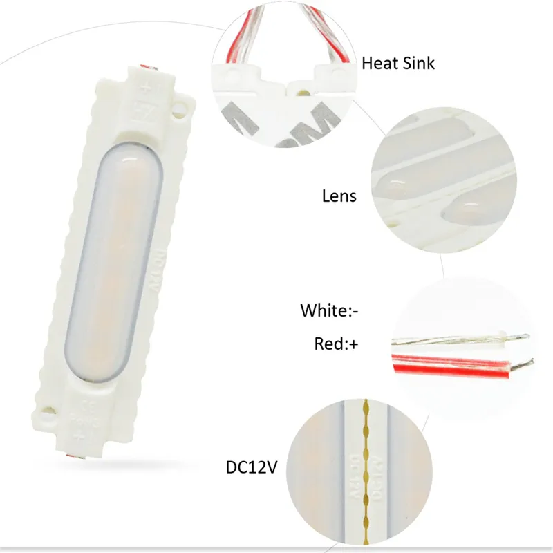 DC12V 6 led module lumière 5630 50-55LM 2 5w par led IP65 lumière de décoration étanche pour panneau publicitaire module packing232I