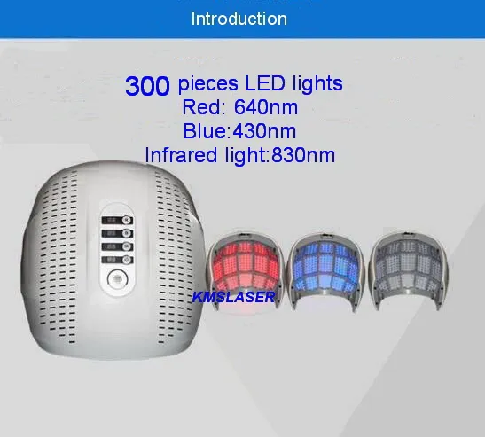 i chiari 640nm rosso 430nm blu 830nm terapia della luce a LED a infrarossi rimozione dell'acne rimozione delle rughe lifting del viso uso spa macchina