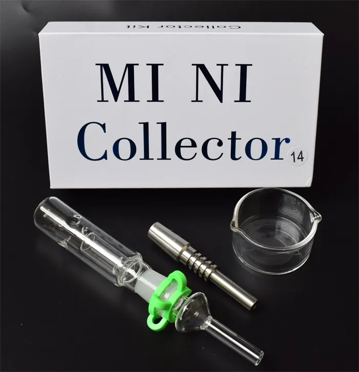 Мини NC Kit Нектар Коллектор Набор 10мм / 14мм / 19мм GR2 титана ногтевой Mini Glass Pipe Oil Rig
