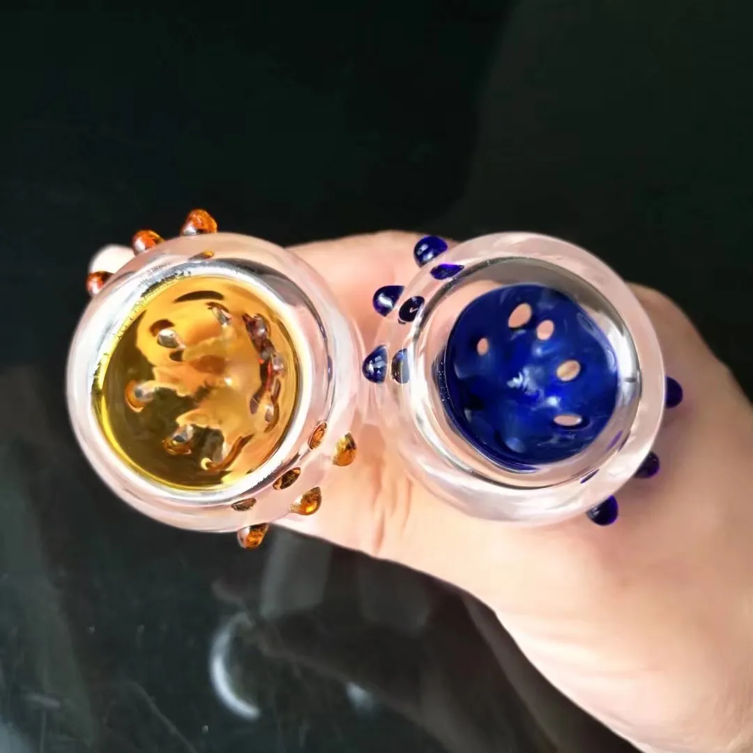 Concave spray bubble glass bongs accessories , Glass Smoking Pipes colorful mini multi-colors Hand Pipes Best Spoon glass Pipe