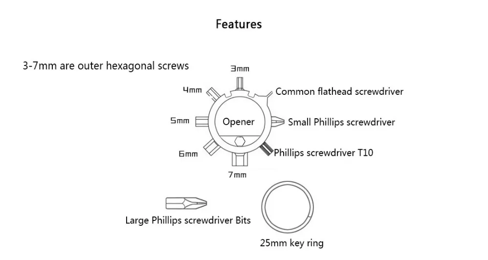 12 Functies Multi Tool Schroevendraaier Draagbare Fiets Reparatie Handgereedschap Multitools Schroef Driver Allen Key Ringtool