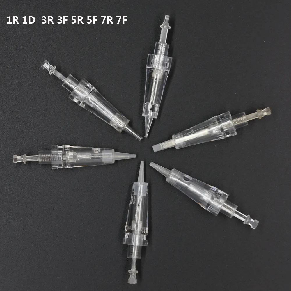 10PC / LOT Disposable Tattoo Needle 1RL 1D 3P 3FL 5P 5FL 7P 7FL Permanent Tattoo Needles TubeTools Machine Patron för ögonbryn och läppar