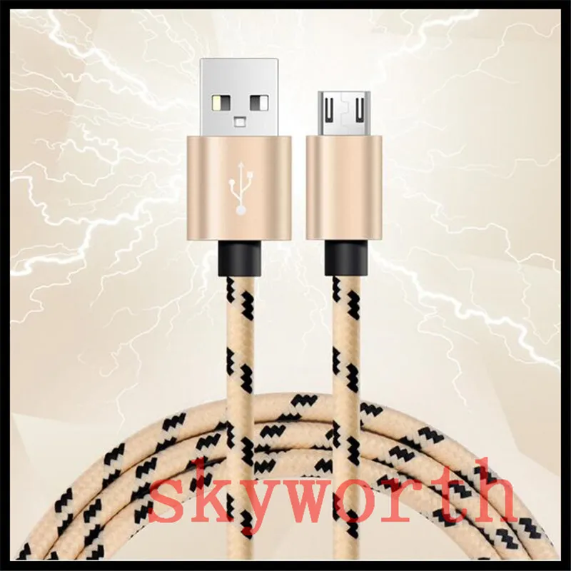 Cable de carga Micro USB tipo C de alta calidad, cargador USB trenzado de nailon de alta velocidad, 3,3 pies, 1M, para Android, Samsung, Nexus, HTC, Motorola, HUAWEI