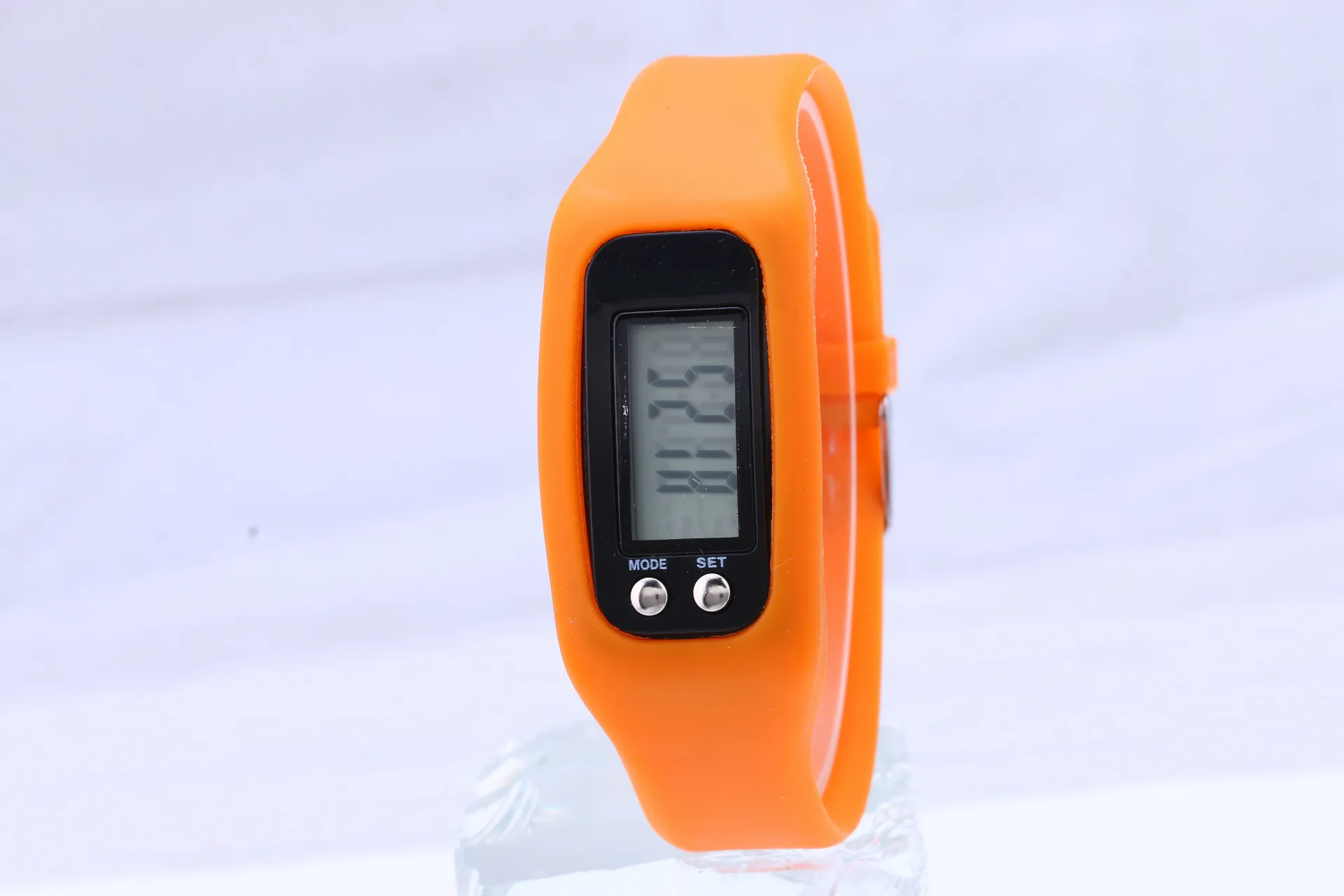 Mix 12 couleurs mode numérique LCD podomètre course étape Distance de marche compteur de calories montre Bracelet LED podomètre montres LT022