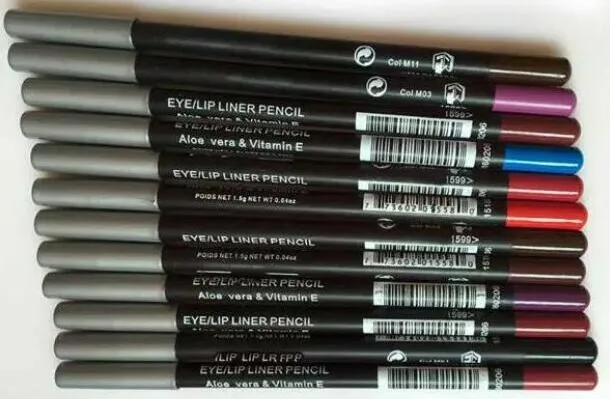 Ensemble de crayons lipliner d'eye-liner imperméable de 120 packs - 12 couleurs diverses, maquillage durable