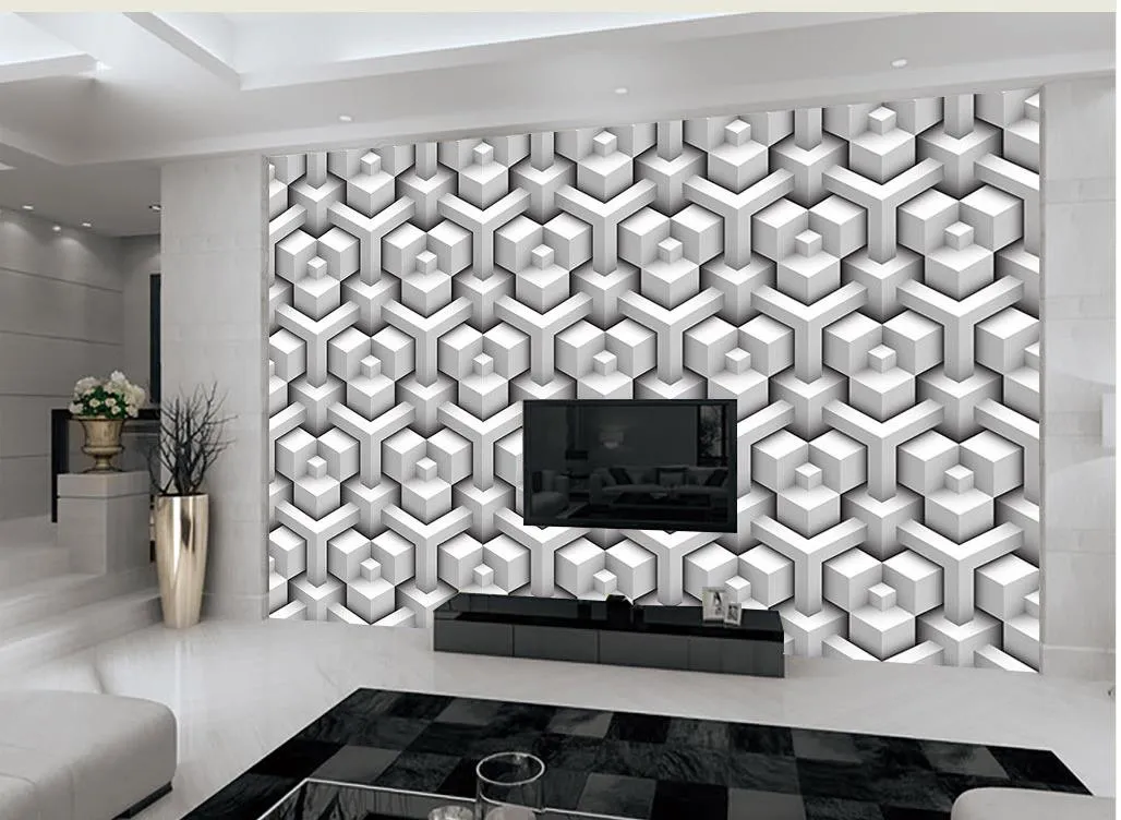 3D stereo lattice texture TV background wall mural 3d wallpaper 3d wall papers