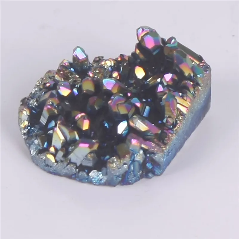 Freeform Blue Aura Natural Titanium Crystal Quartz Cluster Mystic Coated Mineral Rock Point Druzy Home Decor Drusy Geode Gemstone Specimen