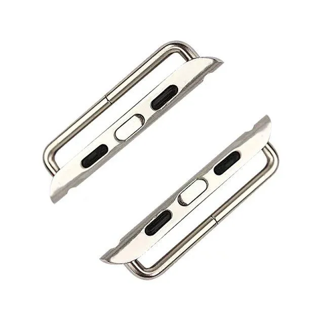 A Pair Metal Band Adapter Connector For Apple Watch series 6 5 4 3 1 2 SE 38mm 42mm 40mm 44mm SPORT EDITION WatchBand / 