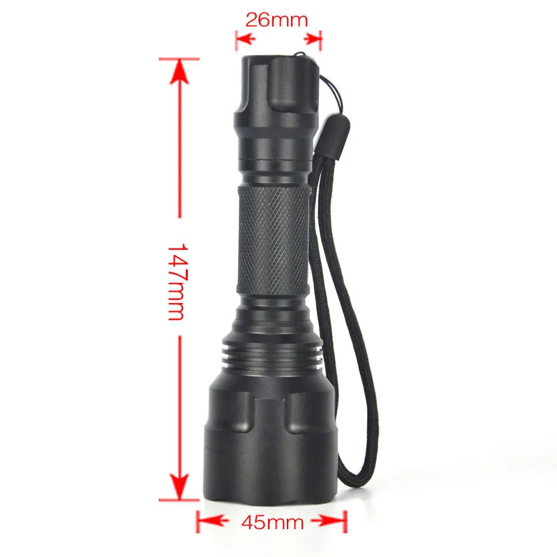 wholesale High Power UltraFire 2000 Lumen CREE XM-L T6 LED Flashlight Torch Lamp Light For 18650 Battery 