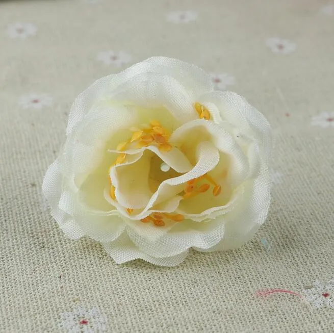 Nieuwe 4,5 cm Artificial Rose Silk Flower Heads Decoration for Wedding Party Banket Decoratieve bloemen Hjia1069