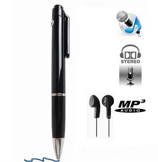 8 GB Dijital Ses Kaydedici N16 Mini Kalem Ses ses Kaydedici MP3 çalar desteği Ile Stereo Kulaklık kalem WAV Formatı