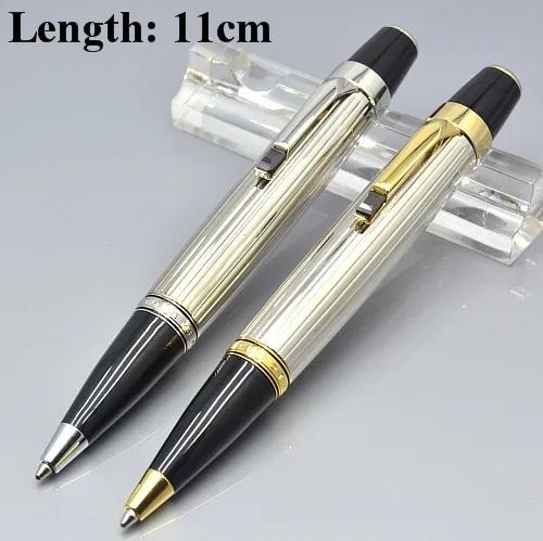 Vends Mini stylo à bille noir argent papeterie de bureau d'affaires Promotion écrire des stylos de recharge pour cadeau d'anniversaire 4161377