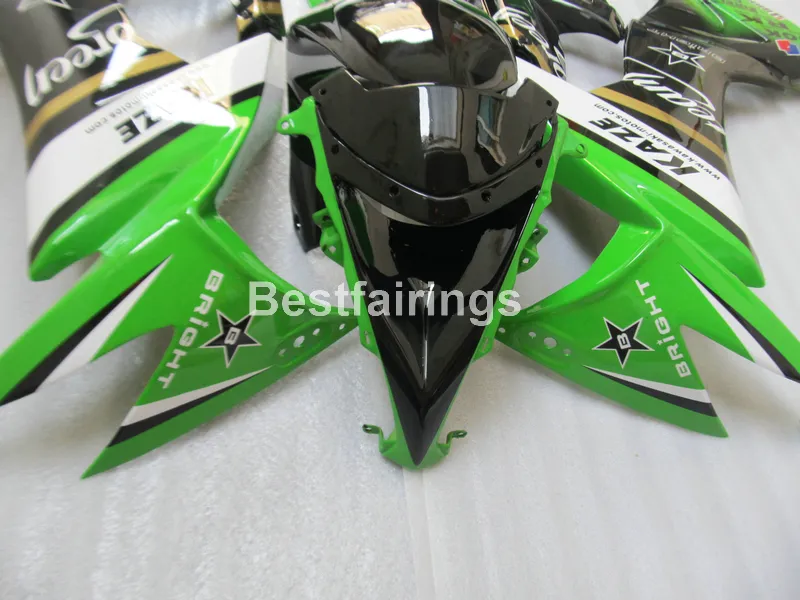 Kit de carénage en plastique offre spéciale pour Kawasaki Ninja ZX10R 08 09 ensemble de carénages vert noir ZX10R 2008 2009 TU06