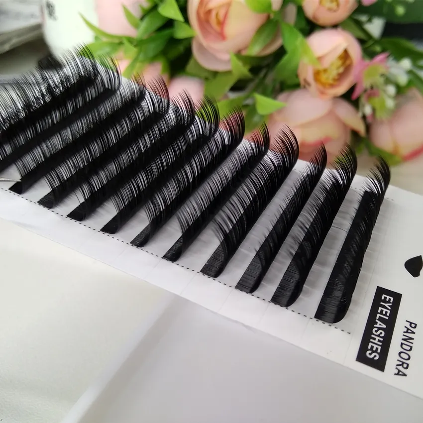 Top quality L+ Curl Individual Eyeashes False Mink Eyelash Extensions Black Thick Soft Fake False Lashes Makeup Individual Lashes