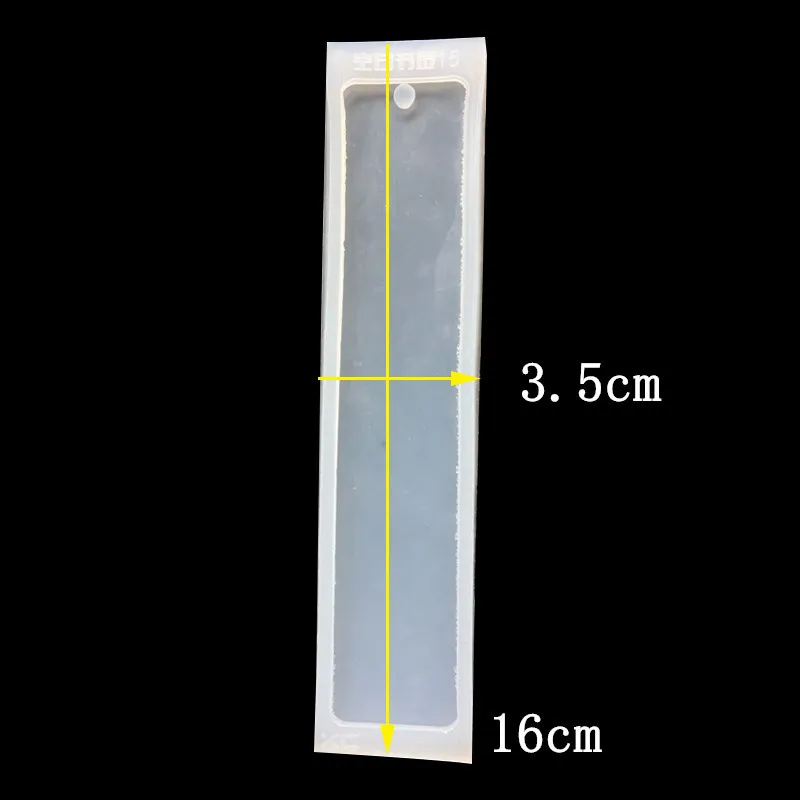 Moule en Silicone rectangulaire Double, en résine époxy, signet de bijoux, bricolage artisanal 2 pièces/ensemble