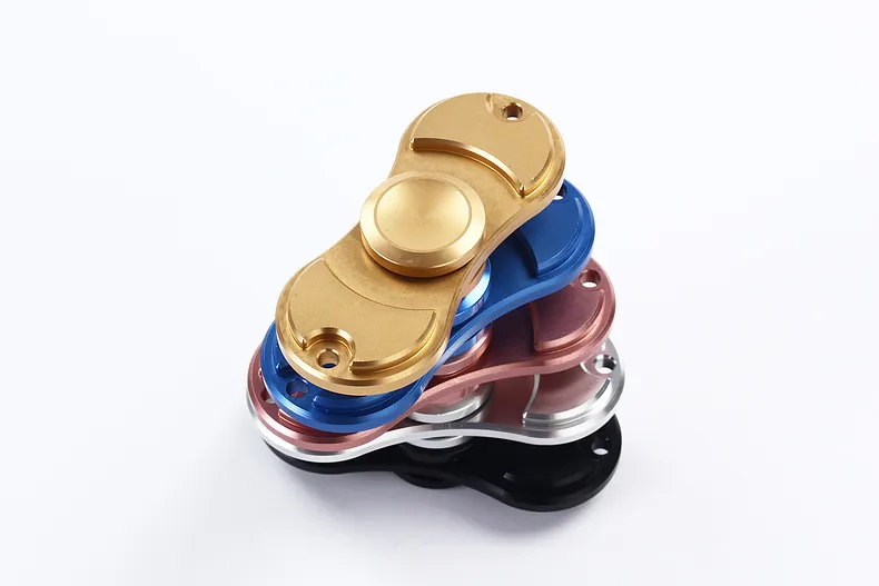 5 couleurs Tri Fidget main Spinner doigt gyroscope matériel en aluminium pour l'autisme et le TDAH temps de Rotation longs jouets Anti-Stress