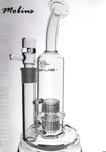 Mobius Stereo Matrix perc bangs en verre épais recyclent les plates-formes pétrolières conduites d'eau pour fumer Tube matrix Perc capiteux verre dab rigs 18.8mm joint