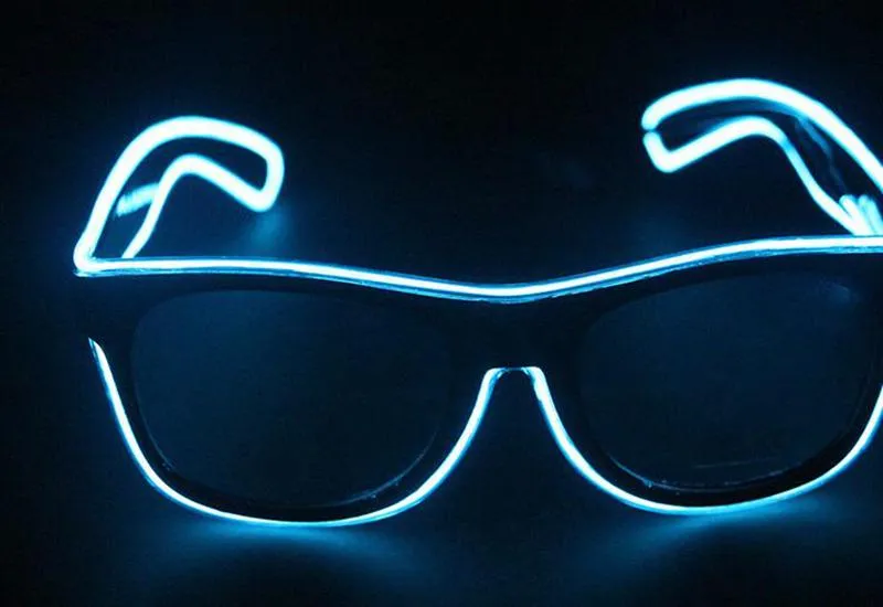 Светодиодные партии носить очки Мода Эль проволока очки день рождения Хэллоуин партии бар декоративные поставщик Светящиеся очки Очки