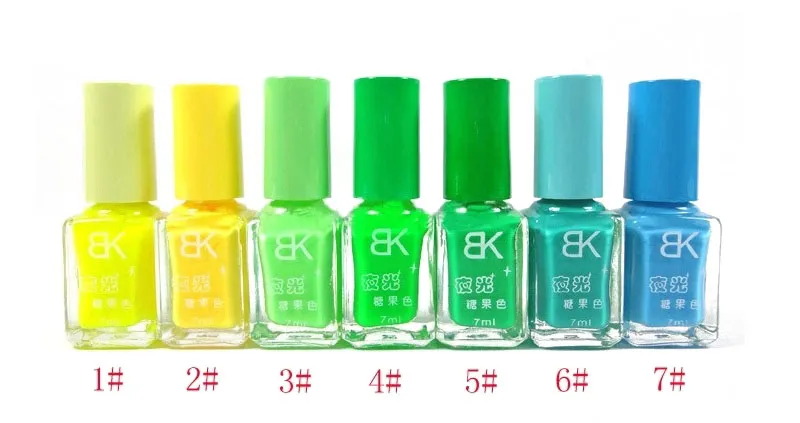 Heet verkoop 20 snoep kleur fluorescerende neon lichtgevende gel nagellak voor gloed in donker nagel vernis manicure email voor barfeest za1668