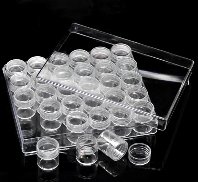 Wholesale-Rectangle Acrylic Clear Beads Display Storage Transparent Compartments Organizers Cases Covers Boxs Container W/Lid