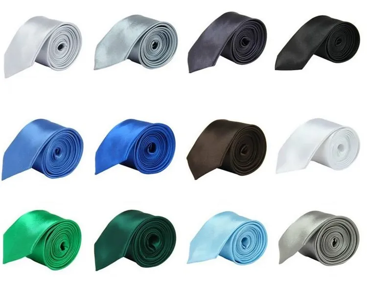 Polyester silk ties Slolid color Satin Plain Neckties Party Wedding ties for men fashion Necktie Sufficient stock C003