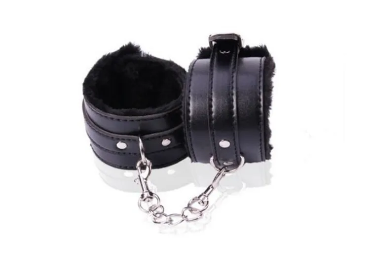 PU Leather Furry Comfortable Handcuffs Restraints Bondage Tools Flirting Tool for Beginners Sex toys for Couple for Women F0020