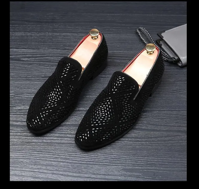 Fashion Studded Men`s Casual Loafers Dress Shoes Set auger Italy Style Man Party Wedding Shoes 328