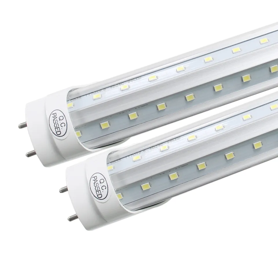 25-Pack T8 4FT LED Tube Light Bulbs – 36W 6000K Cold White, V-Shaped For Shop Lights (4320 Lumens)