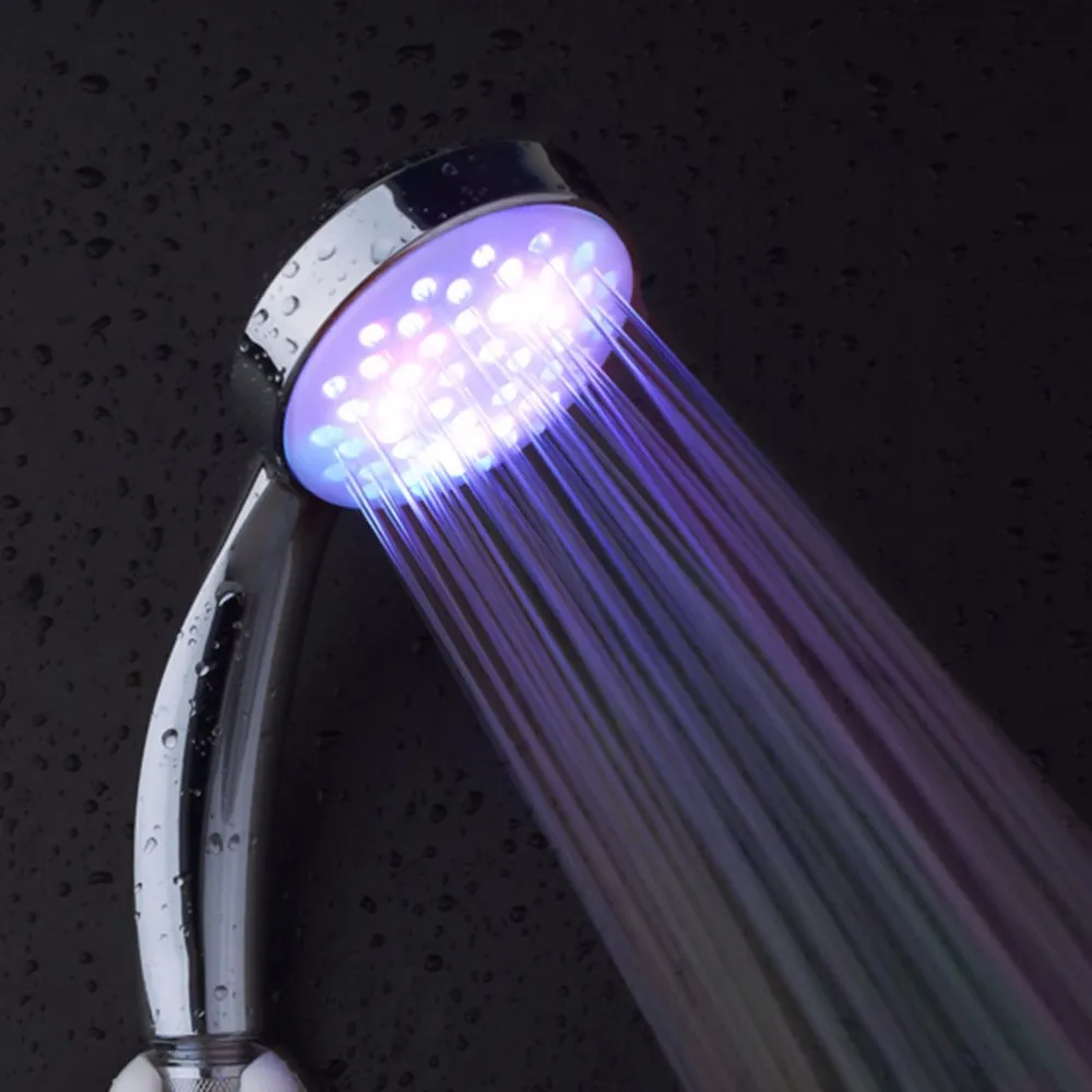 Romántica automáticas de es LED luces Entrega cabezal de ducha para el baño