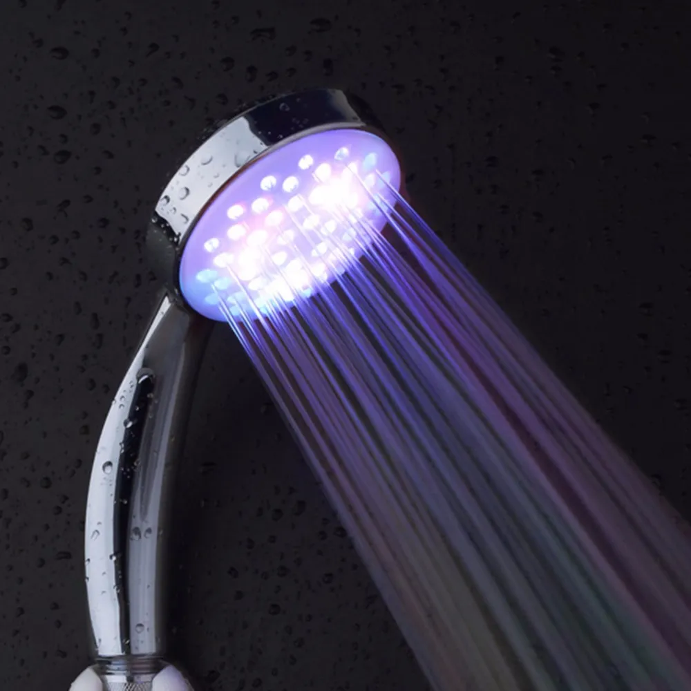 Romantic Automatic LED Lights Handing Shower Head for Bathroom