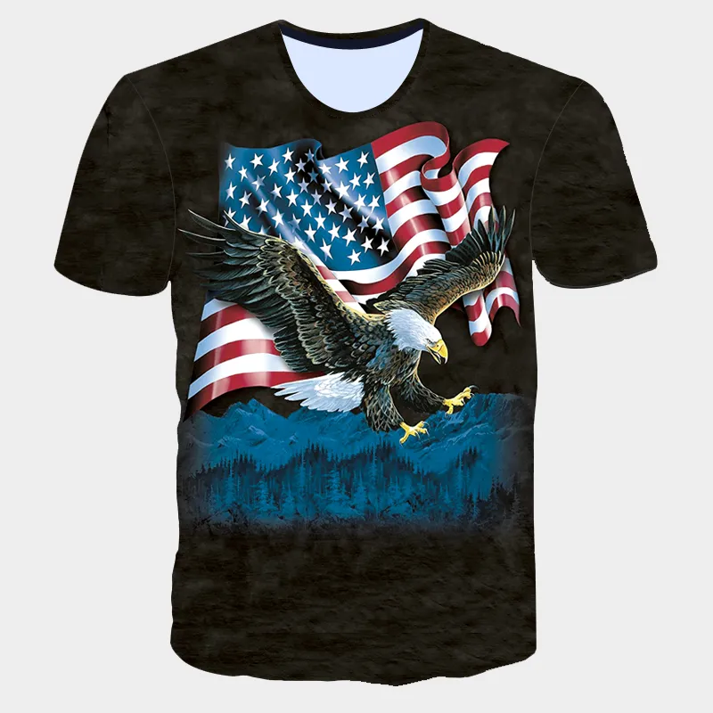 2017 Summer new 3D T shirts trump shirts mens tshirt American USA flag Eagle soldier printed men's Short Sleeve T-Shirts