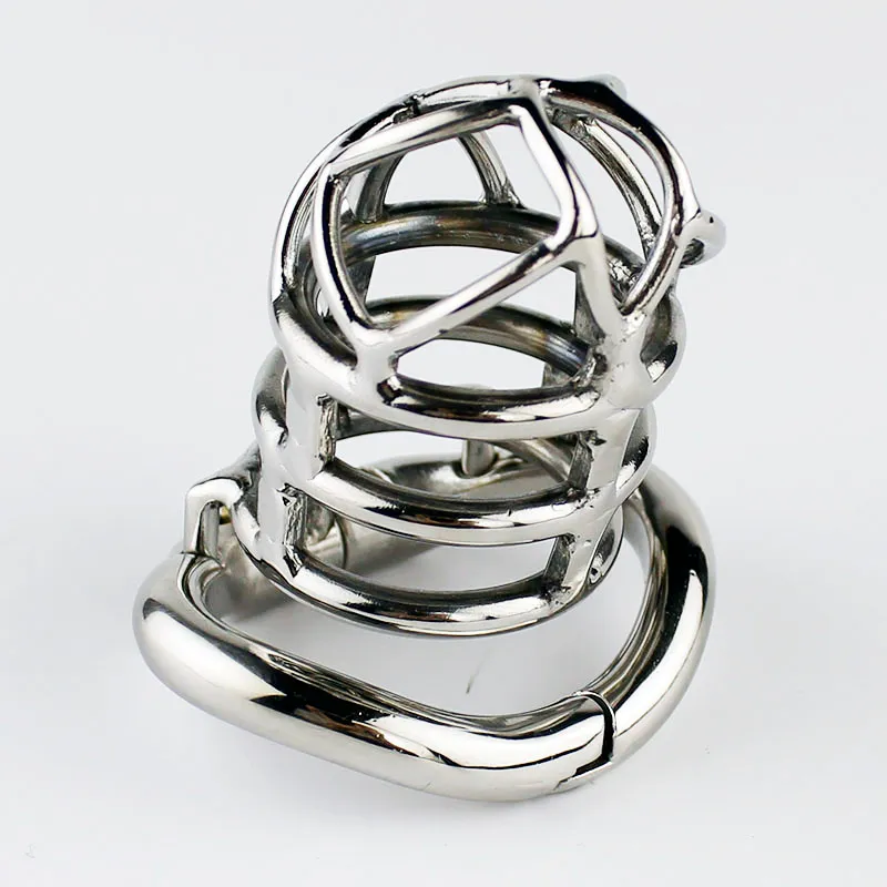 Cage à pénis 83mm de longueur, Cage de chasteté en acier inoxydable pour homme, dispositif de chasteté, anneau de coq, jouets sexuels BDSM pour hommes