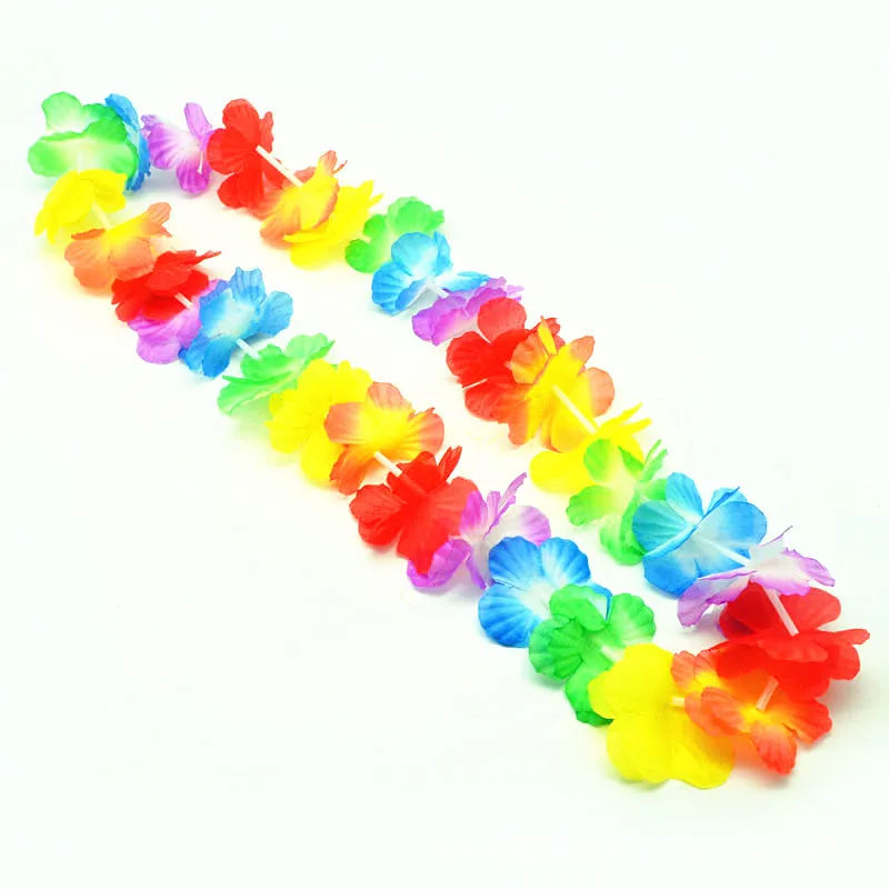 Kostenloser Versand farbenfrohe hawaiianische Leis Garland Halskette Kostüm Kleid Party Hawaii Beach Fun Party Supplies Wa4023