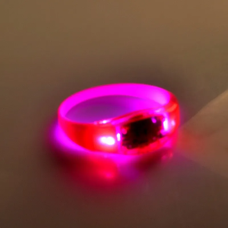 500 pièces commande vocale Bracelet LED son activé Bracelet lumineux pour les Clubs de fête Concerts danse décoration de bal